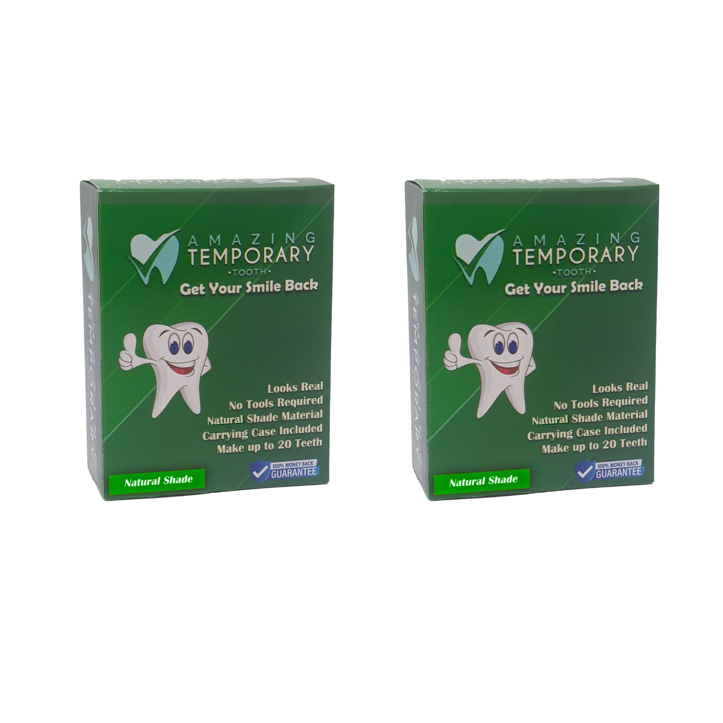 Amazing Temporary Tooth Replacement Budget Priced Kit for a Missing Tooth Available in Bright and Natural Shade