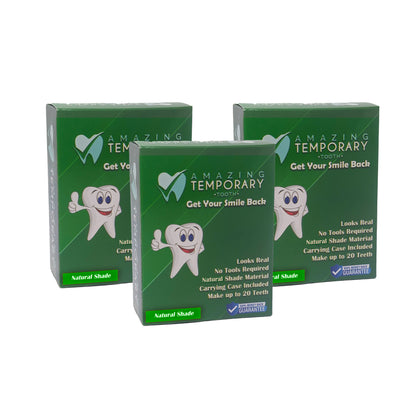 Amazing Temporary Tooth Replacement Budget Priced Kit for a Missing Tooth Available in Bright and Natural Shade