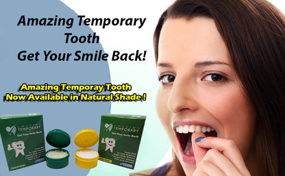 Amazing Temporary Tooth Replacement Budget Priced Kit for a Missing Tooth Available in Bright and Natural Shade