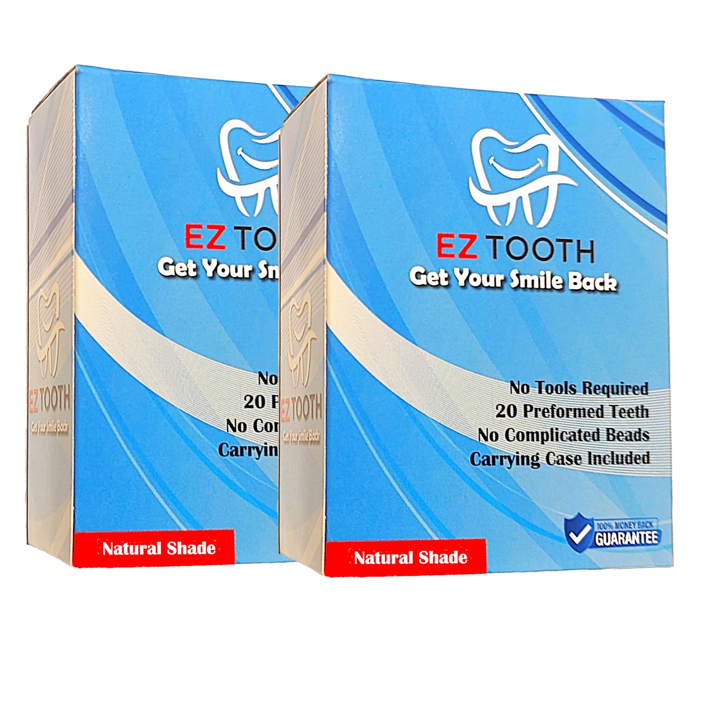 EZ Tooth - Preformed Temporary Teeth  Available in Natural and Bright Shade Patent Pending No Complicated Beads